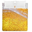 Texture Pattern Macro Glass Of Beer Foam White Yellow Bubble Duvet Cover Double Side (Queen Size) View1