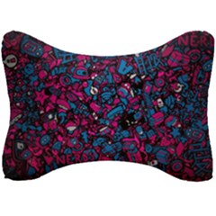 Grafitti Graffiti Abstract Artwork Digital Seat Head Rest Cushion by uniart180623