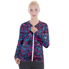 Grafitti Graffiti Abstract Artwork Digital Casual Zip Up Jacket by uniart180623