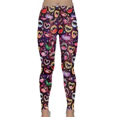 Funny Monster Mouths Lightweight Velour Classic Yoga Leggings by uniart180623