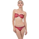 Christmas Pattern Red Classic Bandeau Bikini Set View1