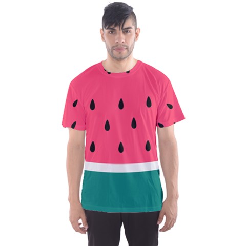 Watermelon Fruit Pattern Men s Sport Mesh Tee by uniart180623