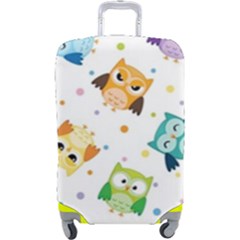 Owl Bird Luggage Cover (large) by uniart180623