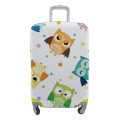 Owl Bird Luggage Cover (small) by uniart180623