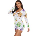 Owl Bird Long Sleeve Boyleg Swimsuit View2