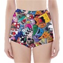 Cartoon Explosion Cartoon Characters Funny High-Waisted Bikini Bottoms View1