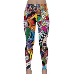 Cartoon Explosion Cartoon Characters Funny Lightweight Velour Classic Yoga Leggings by uniart180623