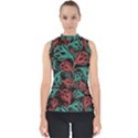 Flower Patterns Ornament Pattern Mock Neck Shell Top View1