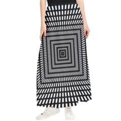 Focus Squares Optical Illusion Maxi Chiffon Skirt by uniart180623