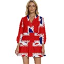 Union Jack London Flag Uk V-Neck Placket Mini Dress View1