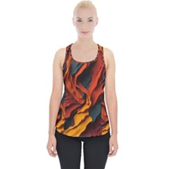 Abstract Colorful Waves Painting Art Piece Up Tank Top by Simbadda