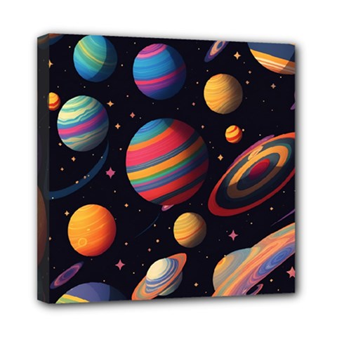 Planet Star Fantasy Mini Canvas 8  X 8  (stretched) by Simbadda