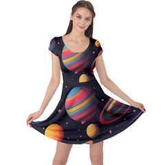 Planet Star Fantasy Cap Sleeve Dress by Simbadda