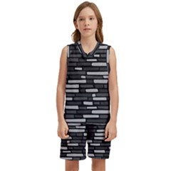 Black And Grey Wall Kids  Basketball Mesh Set by ConteMonfrey