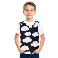 Bw Clouds Kids  Basketball Tank Top by ConteMonfrey