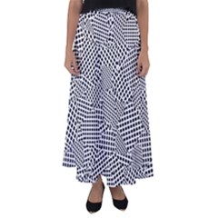 Geometric Noir Pattern Flared Maxi Skirt by dflcprintsclothing