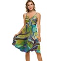 Tree Magical Colorful Abstract Metaphysical Sleeveless Tie Front Chiffon Dress View1