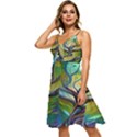 Tree Magical Colorful Abstract Metaphysical Sleeveless Tie Front Chiffon Dress View2