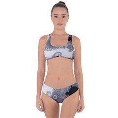 Apple Males Almond Bread Abstract Mathematics Criss Cross Bikini Set by Simbadda