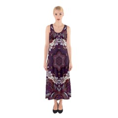 Rosette Kaleidoscope Mosaic Abstract Background Sleeveless Maxi Dress by Simbadda