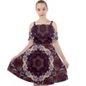 Rosette Kaleidoscope Mosaic Abstract Background Cut Out Shoulders Chiffon Dress View1