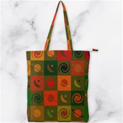 Space Pattern Multicolour Double Zip Up Tote Bag by Simbadda