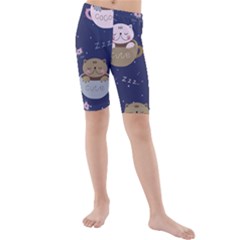 Cute Kittens Sleep Sweetly Mugs Kids  Mid Length Swim Shorts by Simbadda