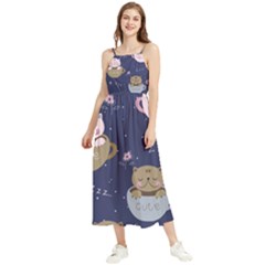 Cute Kittens Sleep Sweetly Mugs Boho Sleeveless Summer Dress by Simbadda