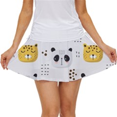 Seamless Pattern Cute Animals Women s Skort by Simbadda