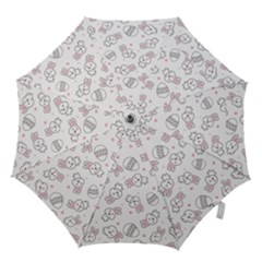 Cute Pattern With Easter Bunny Egg Hook Handle Umbrellas (large) by Simbadda