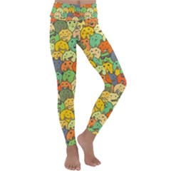 Seamless Pattern With Doodle Bunny Kids  Lightweight Velour Classic Yoga Leggings by Simbadda