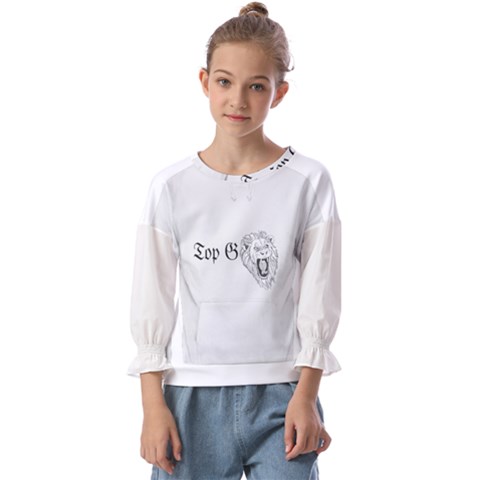 (2)dx Hoodie  Kids  Cuff Sleeve Top by Alldesigners