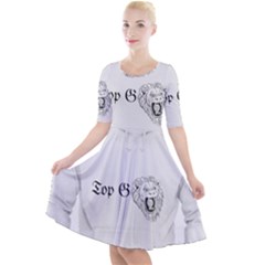 (2) Quarter Sleeve A-line Dress by Alldesigners