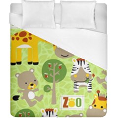 Funny Animals Cartoon Duvet Cover (california King Size) by Simbadda