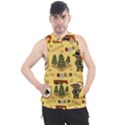 Seamless Pattern Funny Ranger Cartoon Men s Sleeveless Hoodie View1