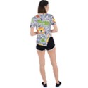 Seamless Pattern With Wildlife Cartoon Asymmetrical Short Sleeve Sports Tee View4