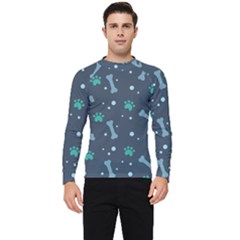 Bons Foot Prints Pattern Background Men s Long Sleeve Rash Guard by Simbadda