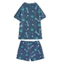 Bons Foot Prints Pattern Background Kids  Swim Tee and Shorts Set View2