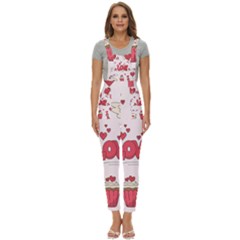 Hand Drawn Valentines Day Element Collection Women s Pinafore Overalls Jumpsuit by Simbadda