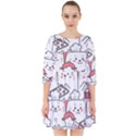 Cute-cat-chef-cooking-seamless-pattern-cartoon Smock Dress View1