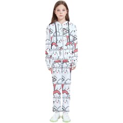 Cute-cat-chef-cooking-seamless-pattern-cartoon Kids  Tracksuit by Simbadda