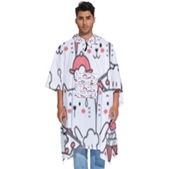 Cute-cat-chef-cooking-seamless-pattern-cartoon Men s Hooded Rain Ponchos by Simbadda