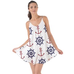 Nautical-seamless-pattern Love The Sun Cover Up by Simbadda