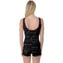 Abstract-math Pattern One Piece Boyleg Swimsuit View2