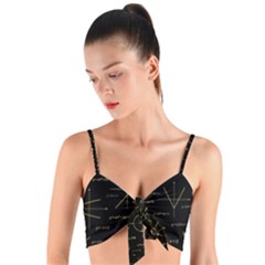 Abstract-math Pattern Woven Tie Front Bralet by Simbadda