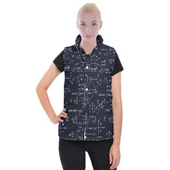 Mathematical-seamless-pattern-with-geometric-shapes-formulas Women s Button Up Vest by Simbadda