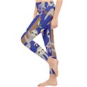 Hand-drawn-cute-sloth-pattern-background Lightweight Velour Classic Yoga Leggings View3