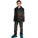 Mathematical-colorful-formulas-drawn-by-hand-black-chalkboard Kids  Long Sleeve Velvet Pajamas Set View1