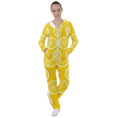 Lemon-fruits-slice-seamless-pattern Women s Tracksuit by Simbadda