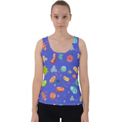 Virus-seamless-pattern Velvet Tank Top by Simbadda